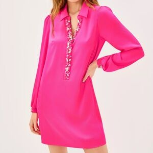 🩷 Harmonee Dress Lilly Parigi hot vibrant pink rhinestones 4 6 8 valentines